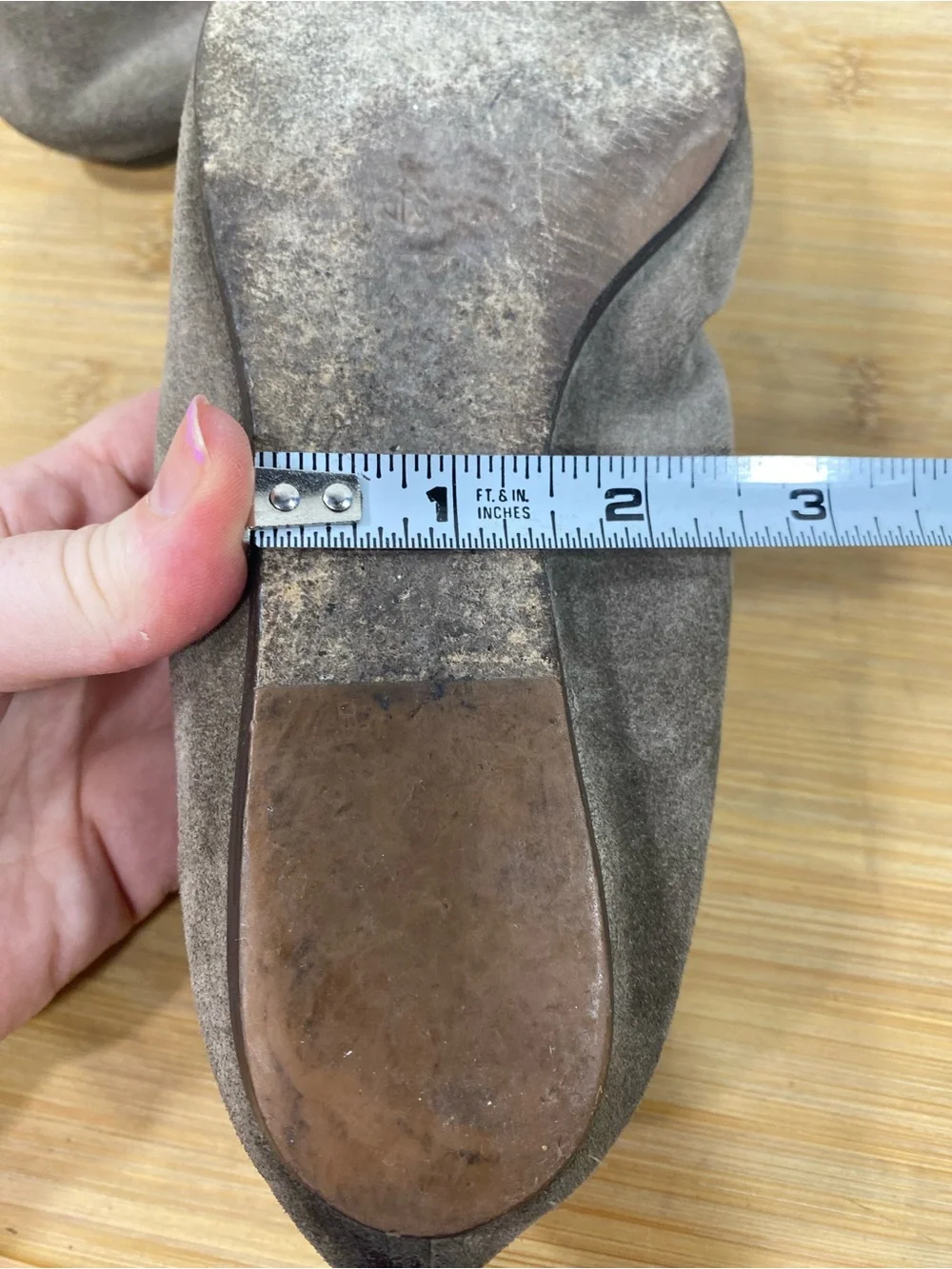 Vintage Lanvin grey Suede Ballet Flats with snakeskin Patterned Toes READ